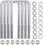 4 Sets 304 Stainless Steel Square U Bolt,U Bolts 3 inch Wide,1/2" D x 3-1/16" W x 5-5/16"L U-Bolts for Boat Trailer with Nuts and Washers, for Automobiles Trailer, Ski Boat - Image 9