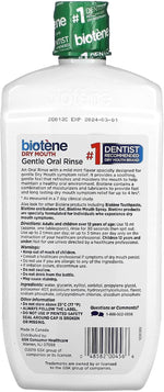 Biotene 16 fluid ounce dry mouth oral rinse packaging details