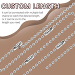 GEKIXUTP three point nine inch dog tag chain links in premium silver finish