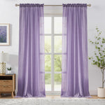 Melodieux Blush Pink Sheer Curtains 96 Inches Long for Living Room Elegant Cotton Linen Bedroom Window Sheer Drapes, Natural Rustic Rod Pocket Light Filtering Curtains, 52" W x 96" L, 2 Panels - Image 15