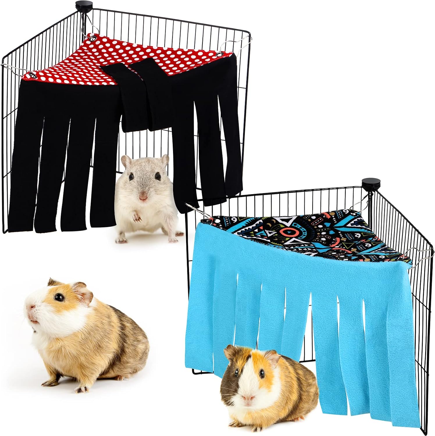 Shappy guinea pig corner fleece hideout set front view
