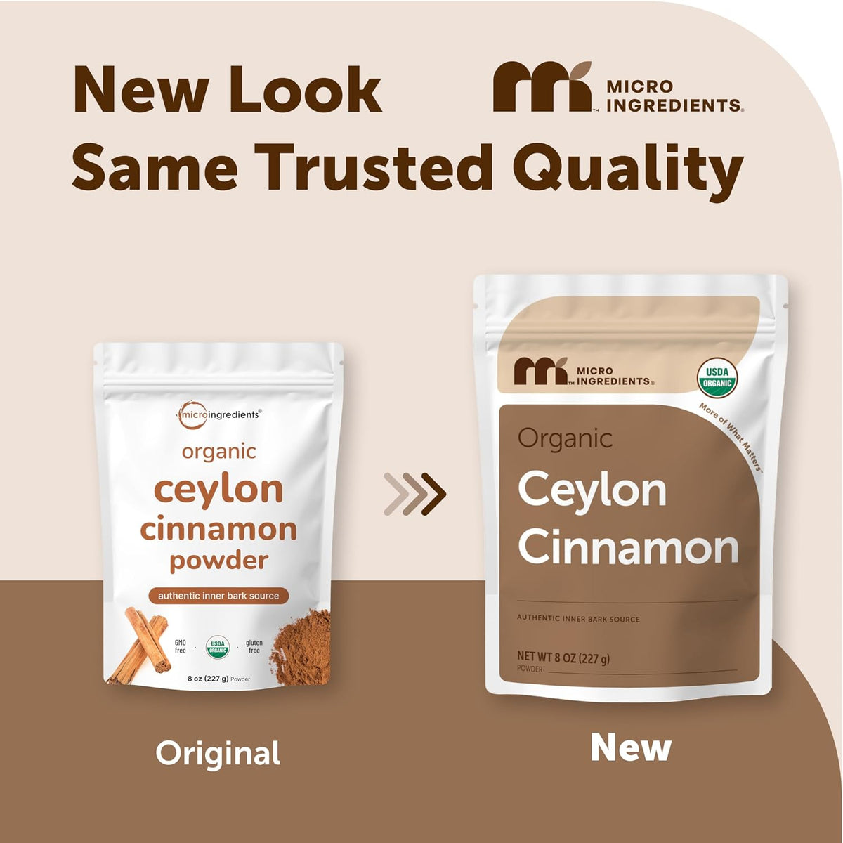 Micro Ingredients organic Ceylon cinnamon powder nutrition facts panel
