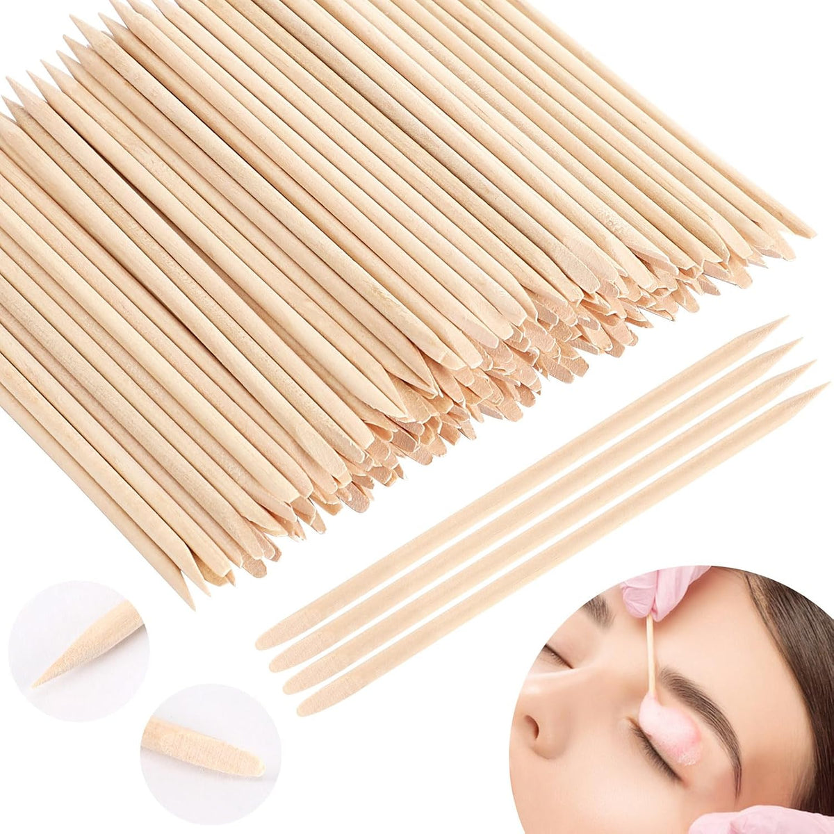 JANYUN 200 Pcs Eyebrow Wax Sticks Wax Applicator | Wood Wax Spatulas for Face and Small Hair Removal Sticks - Image 9