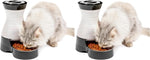 Components of PetSafe gravity feeder disassembled for cleaning