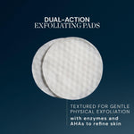 ELEMIS exfoliating pads container showcasing the luxury USA imported skincare packaging.