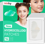 Sosky hydrocolloid nose patches 14 count box packaging front view