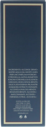 Side profile of Estee Lauder White Linen fragrance spray