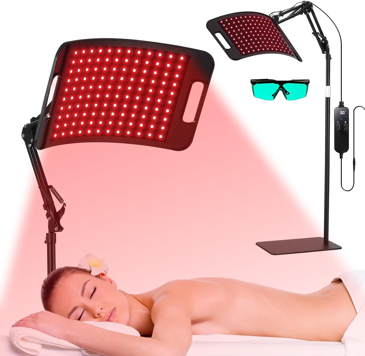 LEDINO Red Light Therapy for Body face-660nm 850nm Infrared Light Therapy Panel 3 in 1 Led Bead red lamp Therapy Home Use,Gift idea for Mom Women Wife Sister Girlfriend - Image 1