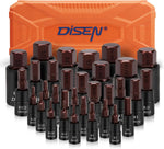 DISEN 19 Pcs 1/2" SAE Impact Socket Set | Deep Sockets 3/8"- 1-1/2", 6-Point Cr-V & Alloy Steel, 1/2 Inches Drive, Rugged Construction, Enhanced Storage Case - Image 9