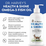 Dr Harveys dog allergy and joint relief liquid fish oil supplement back label