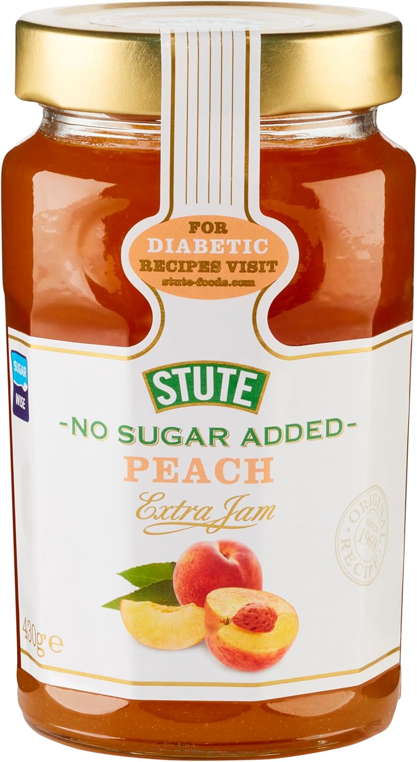 Stute No Sugar Added Diabetic Peach Extra Jam, 15.17 oz â„® 430 g - Image 1