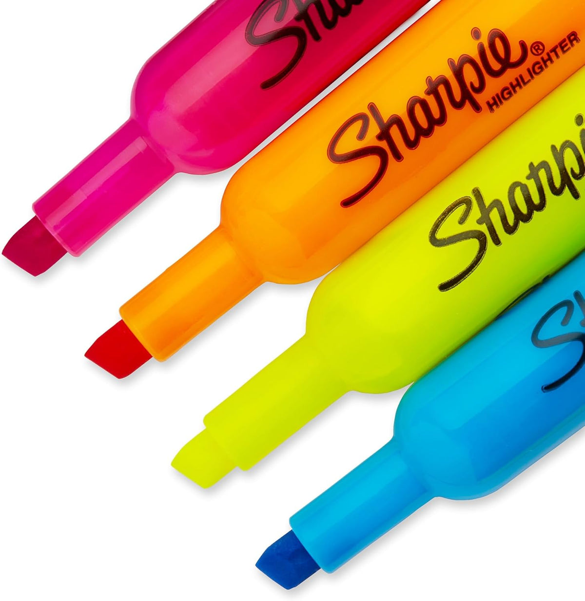 Sharpie Tank Highlighters chisel tip close up view