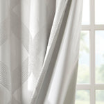 Sun Smart Bentley Total Blackout Curtains Window, Ogee Knitted Jacquard, Grommet Top Living Room Decor, Thermal Insulated Light Blocking Drape for Bedroom and Apartments 50x84, Ivory - Image 11