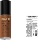 Milani 2-in-1 foundation and concealer bottle packaging detail