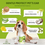 Close up of finger sleeve design for pet ear cleaning