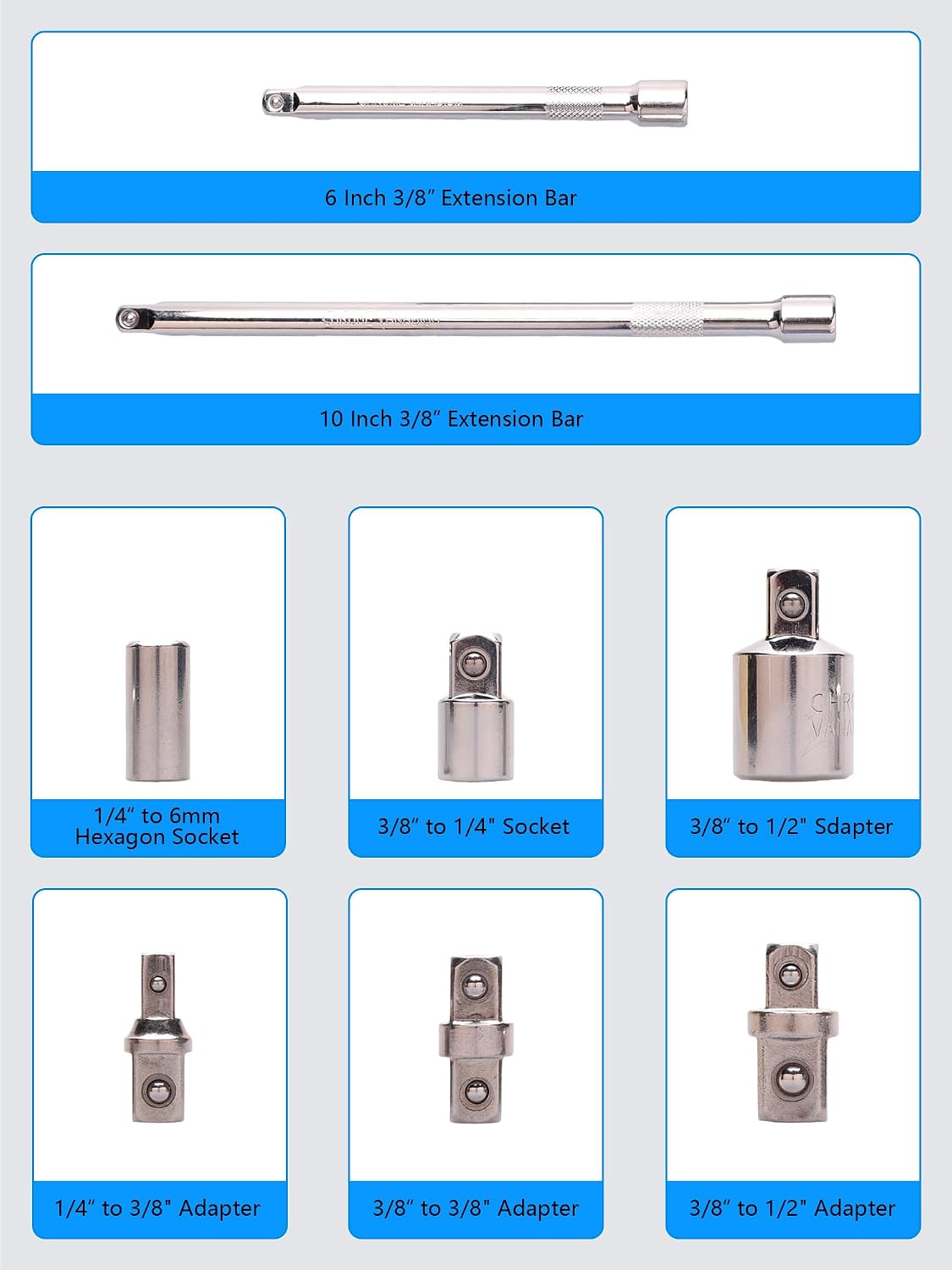 ZRD mechanical tool set square drive components