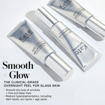 Applying yellow serum texture of KateCeuticals overnight resurfacing peel on hand
