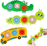 Qetrabone 3 Pcs Fidget Popper Sensory Toys set front view