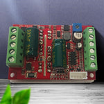 Close-up of the power terminals and heat sink on the driver board.