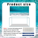 Dtekoj 36 by 18 inches underwater world background on a clear aquarium