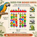 Maximum durability large parrot cage enrichment toy for aggressive chewers