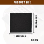 Six pack of black activated charcoal filter inserts for hooded pet trays.