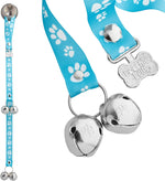 PoochieBells dog doorbell signature tracks blue front view