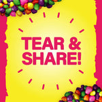 Close up texture of colorful crunchy novelty candy rope