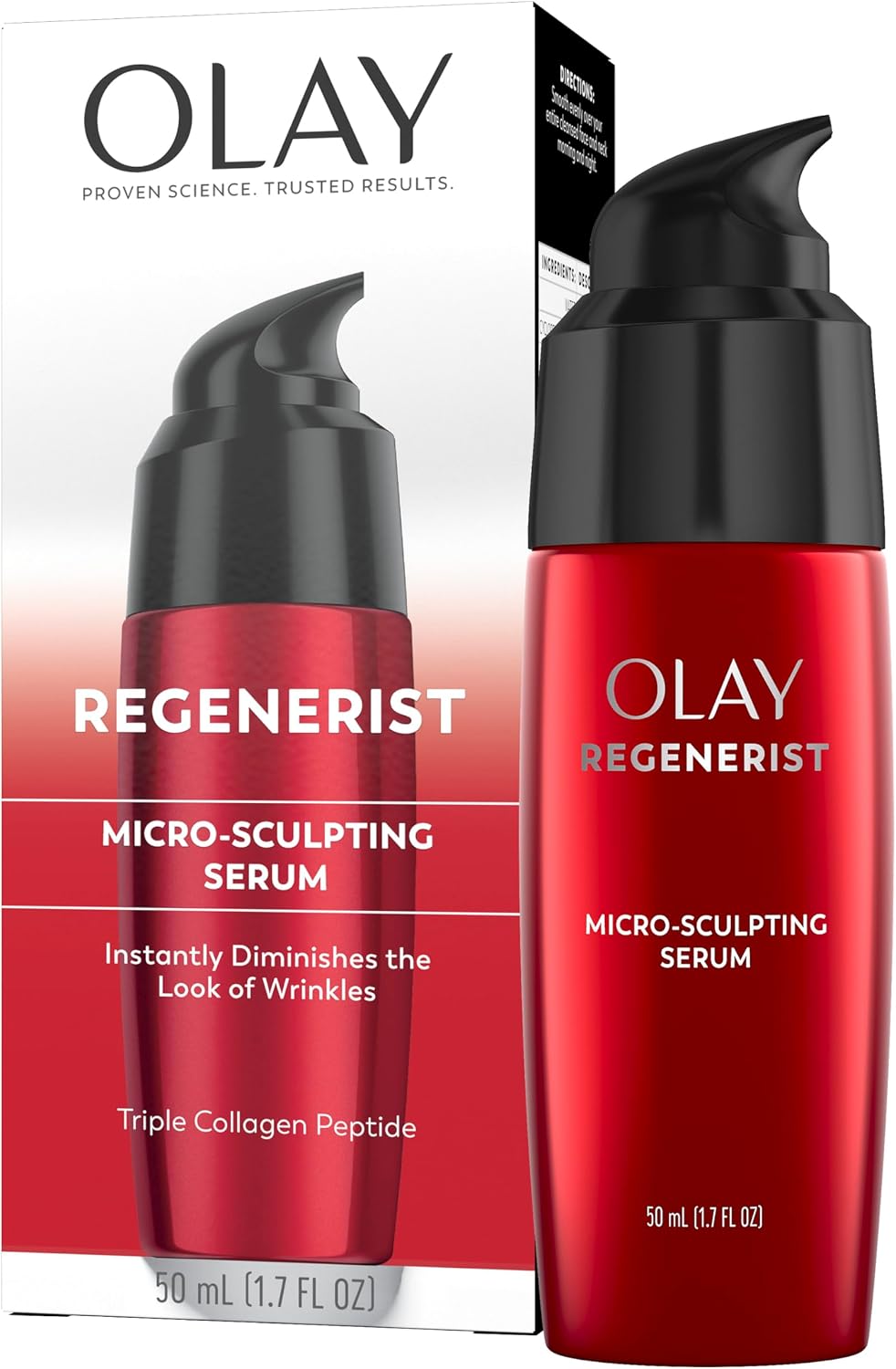 Olay Regenerist Micro-Sculpting Serum, Face Serum for Women, Fragrance-Free, Anti-Aging, Anti-Wrinkle, Firming Skin Care - Triple Collagen Cream, Peptide, Niacinamide, 1.7 Oz - Image 9
