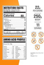 BulkSupplements bovine bone broth supplement bag showing nutritional value details