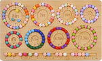 Favonuovy bead board front view showing circular bracelet sizing grooves