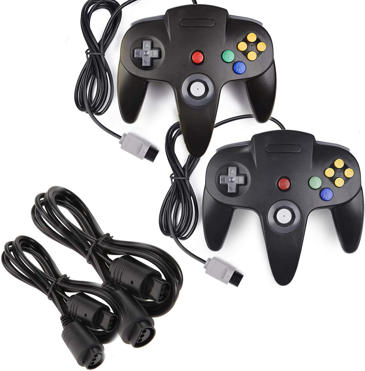 miadore 2-Pack Wired Classic 64 Controller Bundle with 2 Extension Cords [1.8m/6ft ] Compatible with N64 Video Game Console (Clear Orange and Green) - Image 11