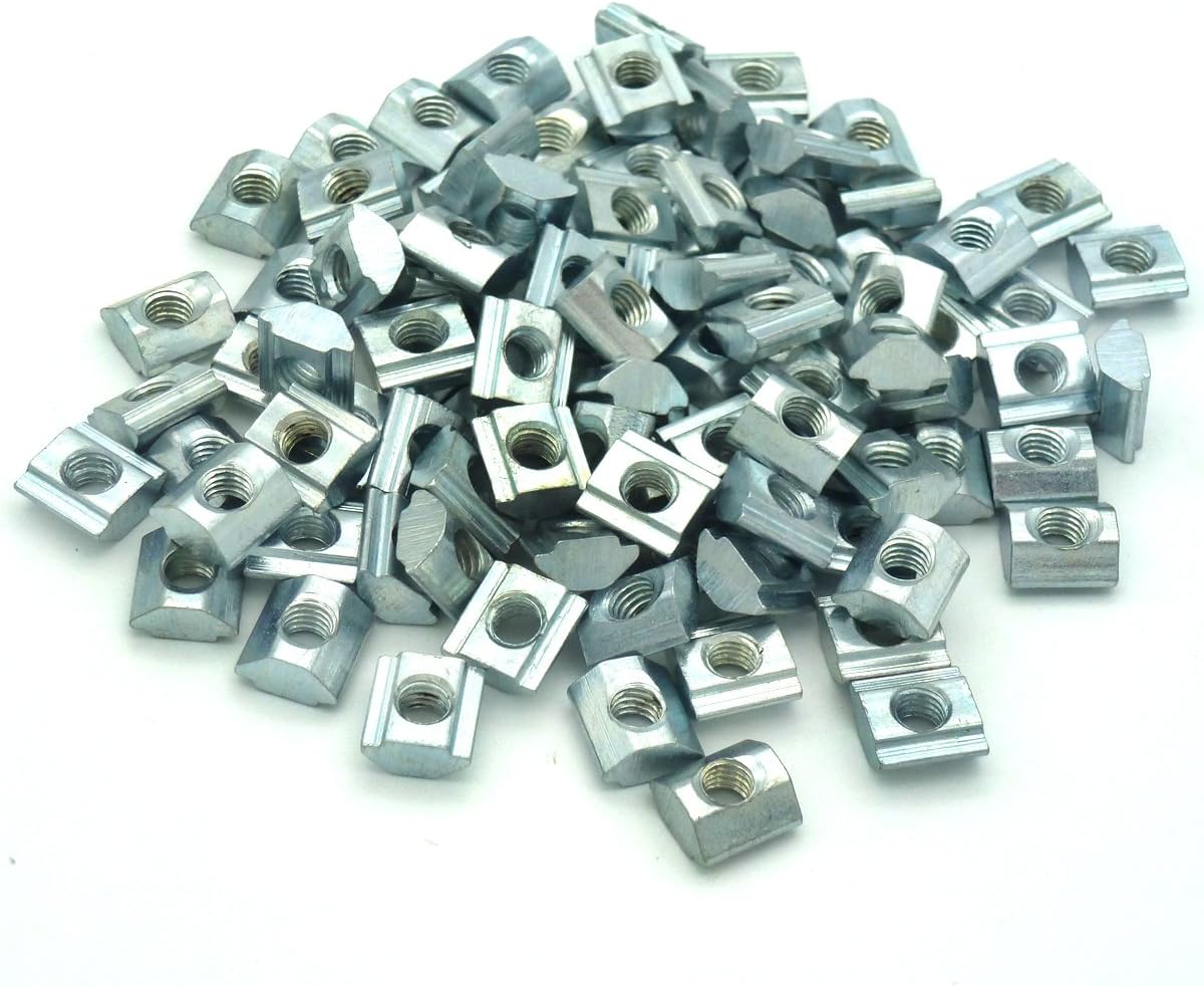 100 pack T nuts arranged for 3D printer building