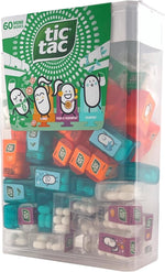 Tic Tac mint orange spearmint peach passion fruit mini pods arranged together