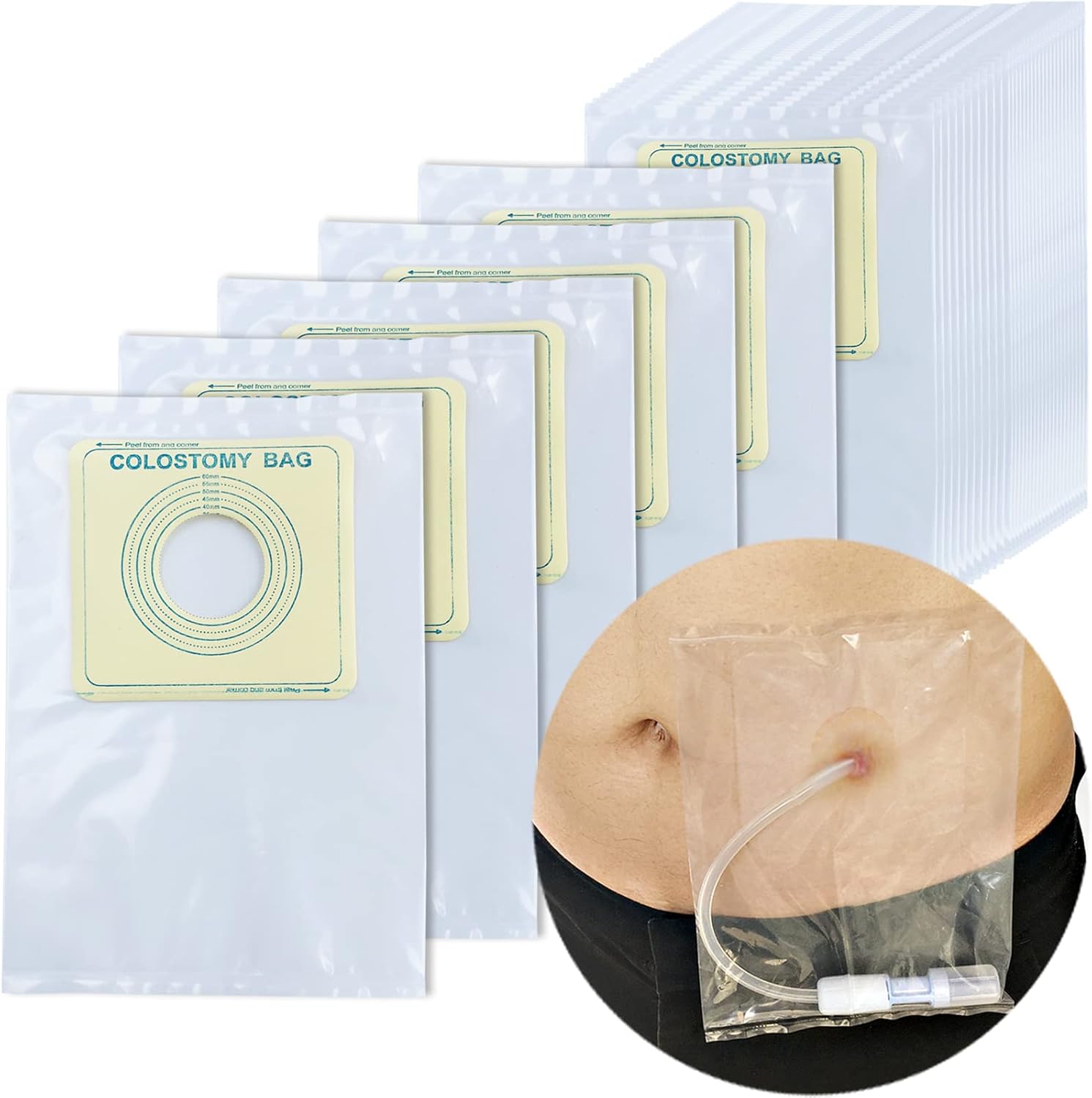Waterproof Peitoneal Dialysis Catheter Shower Cover Shield PD Chemo Port Shower Guard Accessories for Peg G Tube Bathing(Pack of 50) - Image 1
