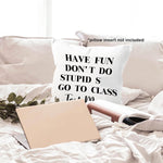 MONALET funny typography throw pillow case styled on a sofa