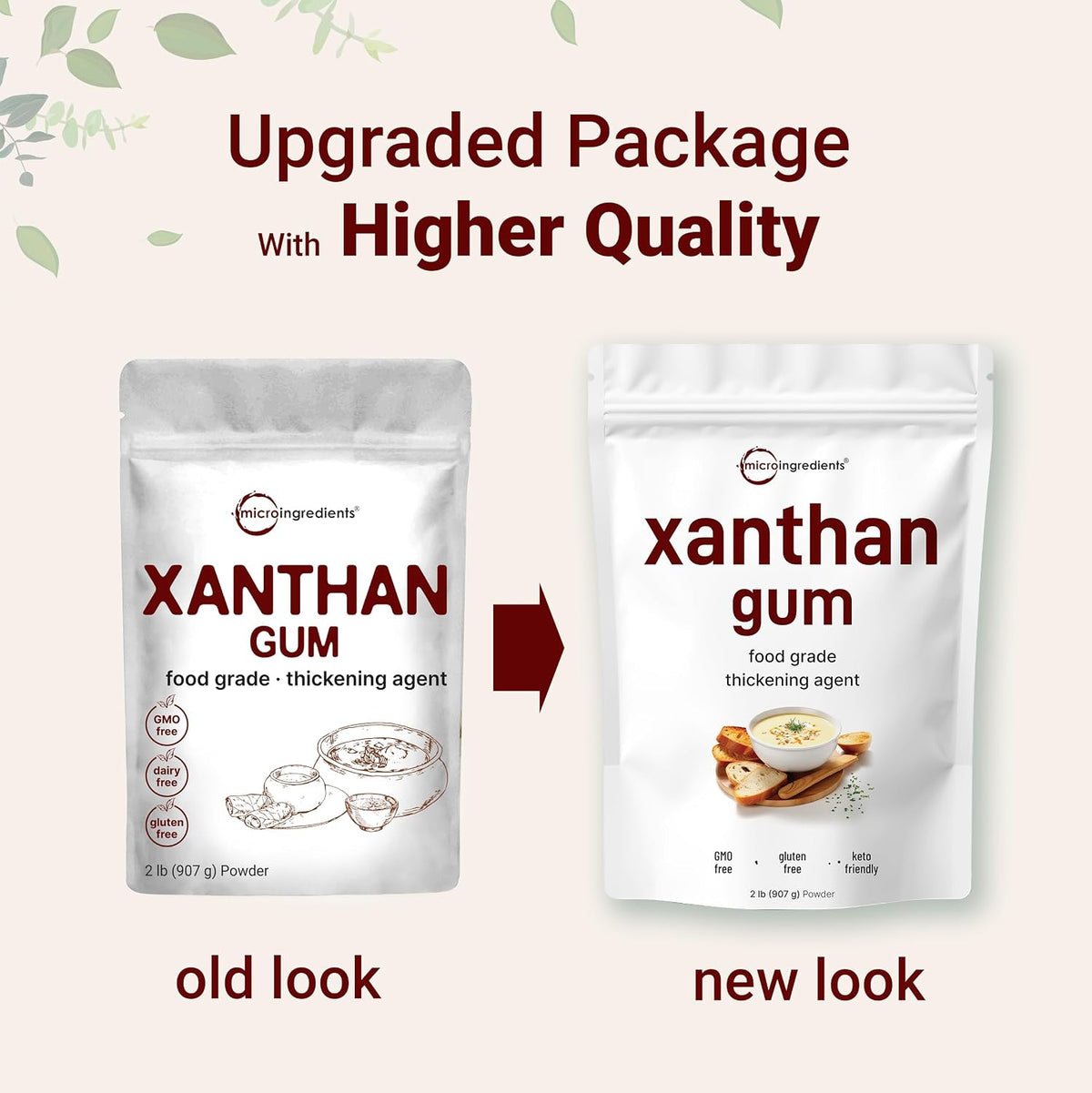 Micro Ingredients xanthan gum powder fine texture close up shot