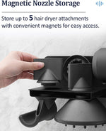 Dysolve universal hair dryer rack mounted in modern bathroom setting