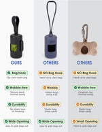Gobeigo pet waste dispenser attached to a retractable leash.
