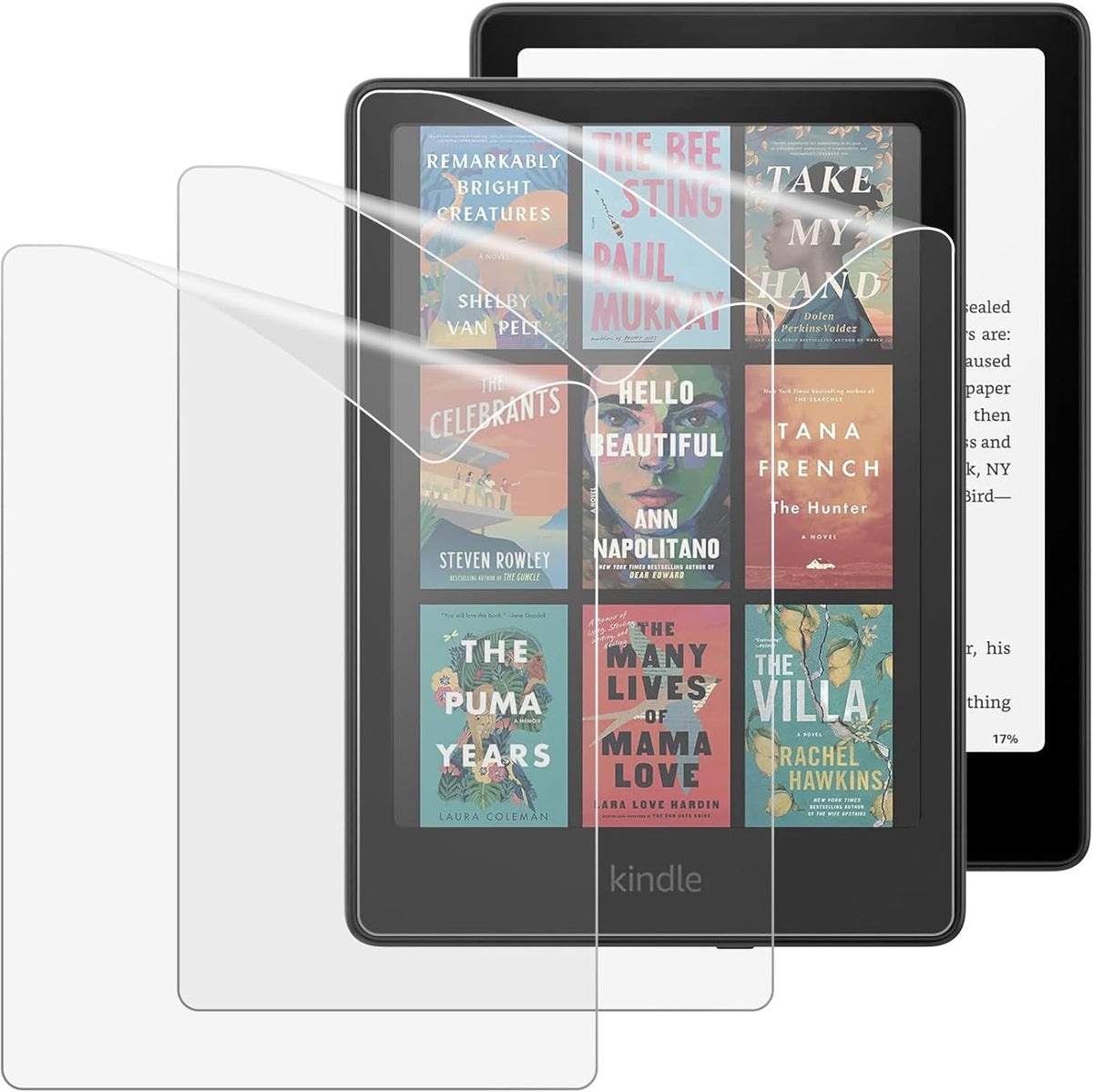 MoKo 3 Pack screen protector for Kindle Paperwhite 12th Gen front view