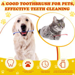 Variety of 8 colors of dog toothbrushes in bulk