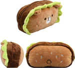 Eyintlofc fluffy pencil pouch displayed with stationery inside