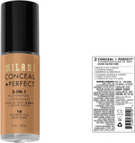 Milani 2-in-1 foundation bottle showing 10 Golden Tan shade label