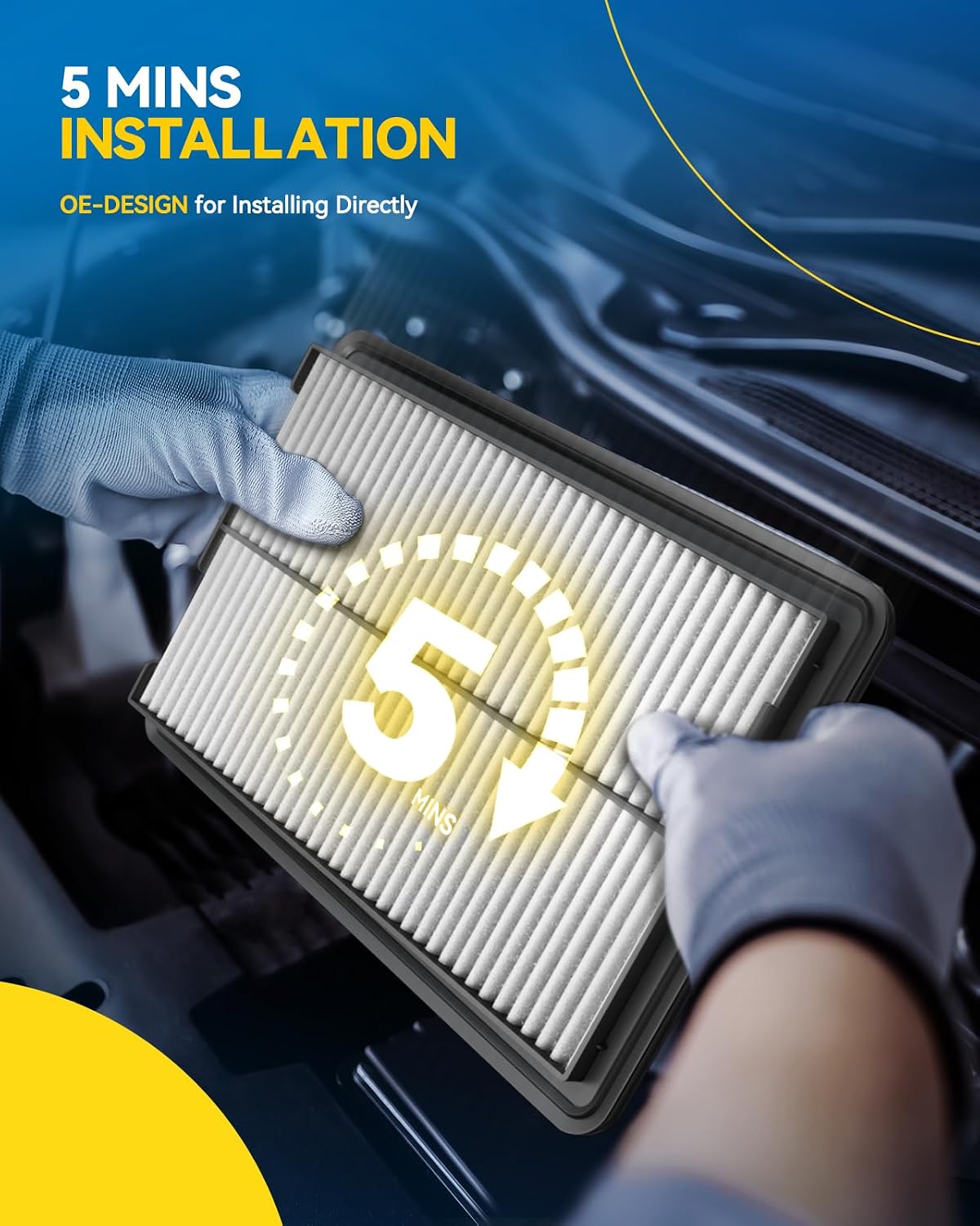 PHILTOP air filter installed in vehicle compartment