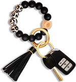 Silicone Key Ring Bracelet Beaded Wrislet Keychain Portable House Car Keys Ring Holder - Image 14