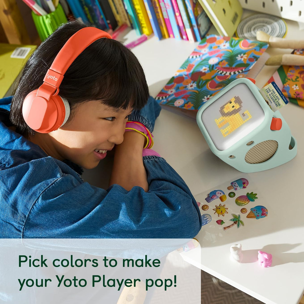 Silicone cover skin showing integrated carry handle for children