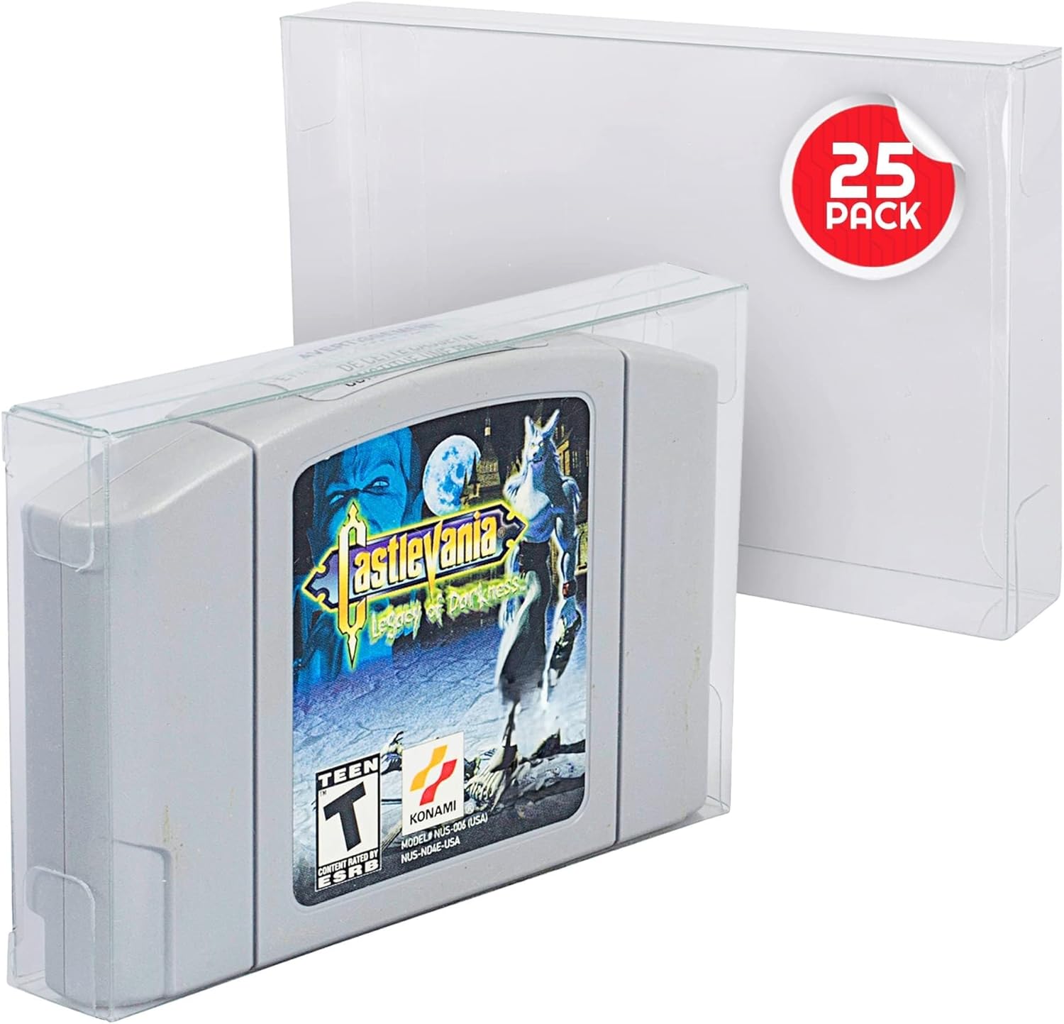 Evoretro Nintendo N64 game cartridge protector front view