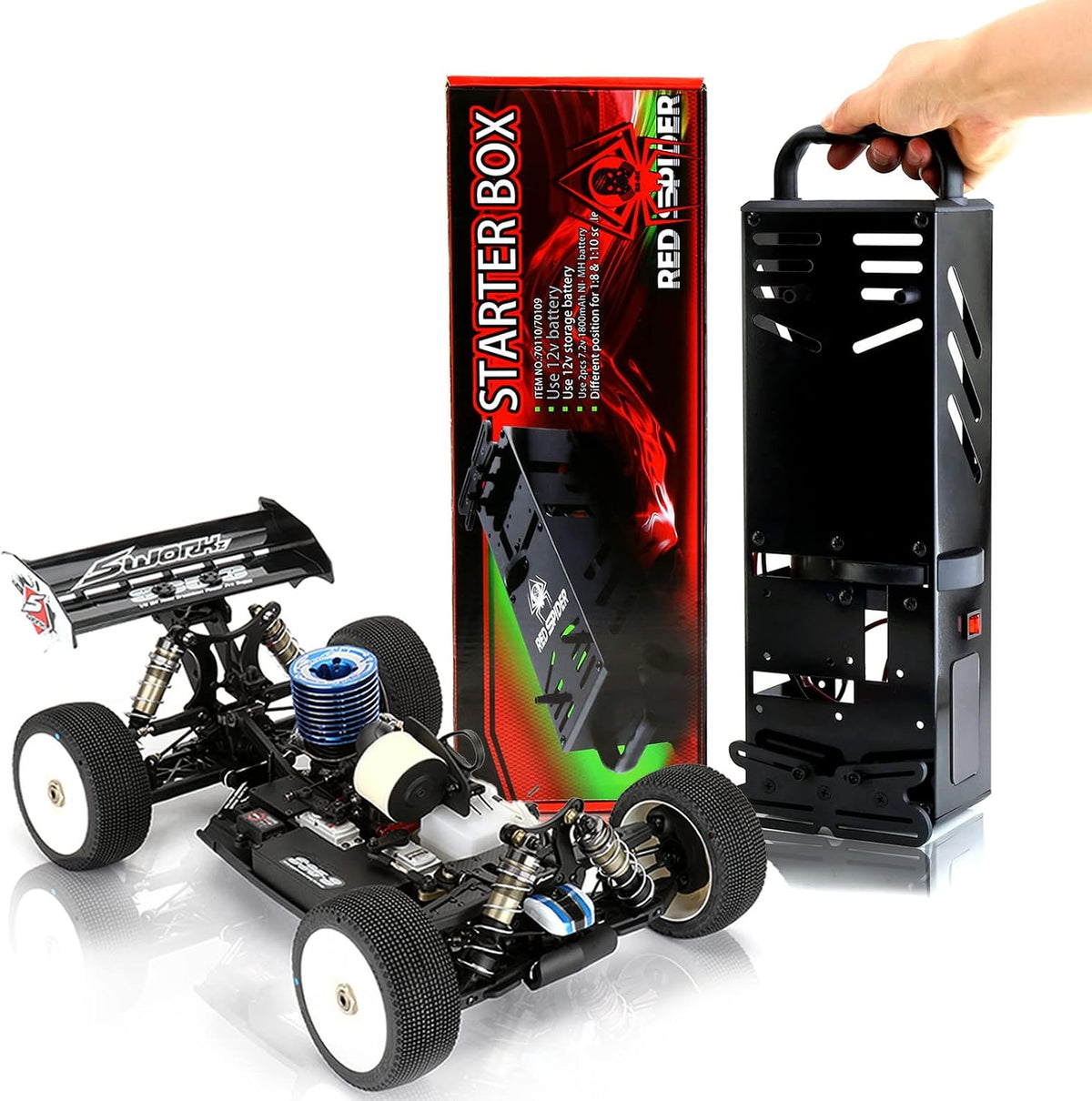 Chanmoo 1/8 RC car starter box front view power box