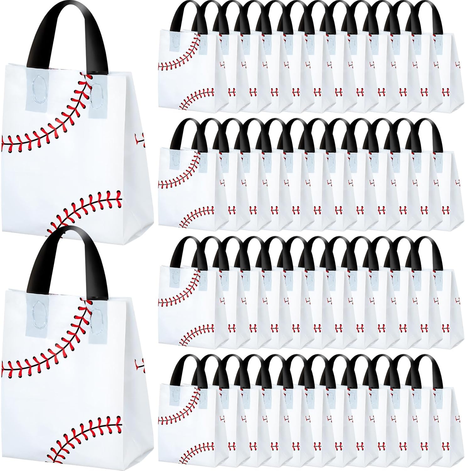 Flutesan 50 pieces baseball party favor bags front view