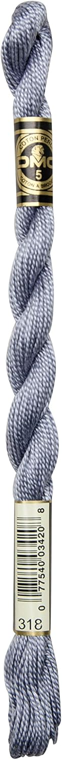 DMC 115 3-318 Pearl Cotton Thread, Light Steel Grey - Image 1